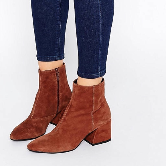 Vagabond Olivia Mod Suede Boots - 38 - Rust Camel - Picture 9 of 9